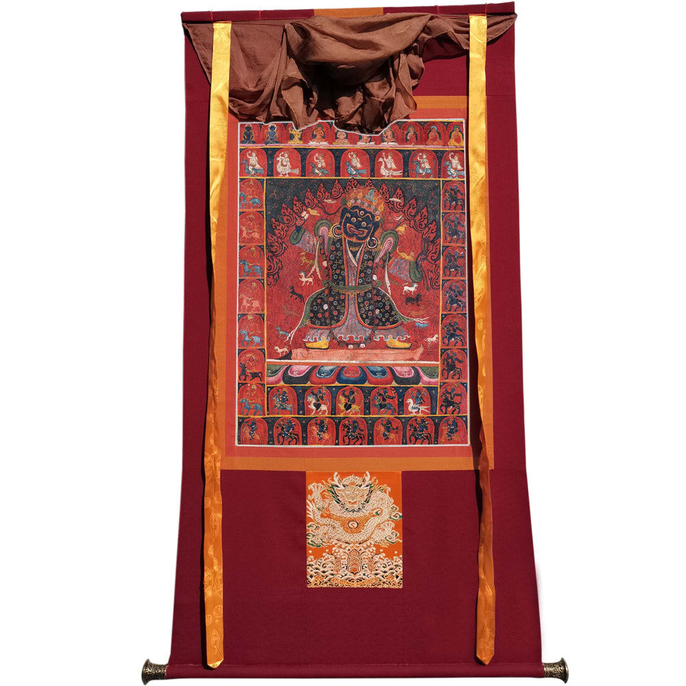 Gandhanra Tibetan Thangka Art - Mahakala - from Kathok Monastery - Giclee Print with Mineral Pigments