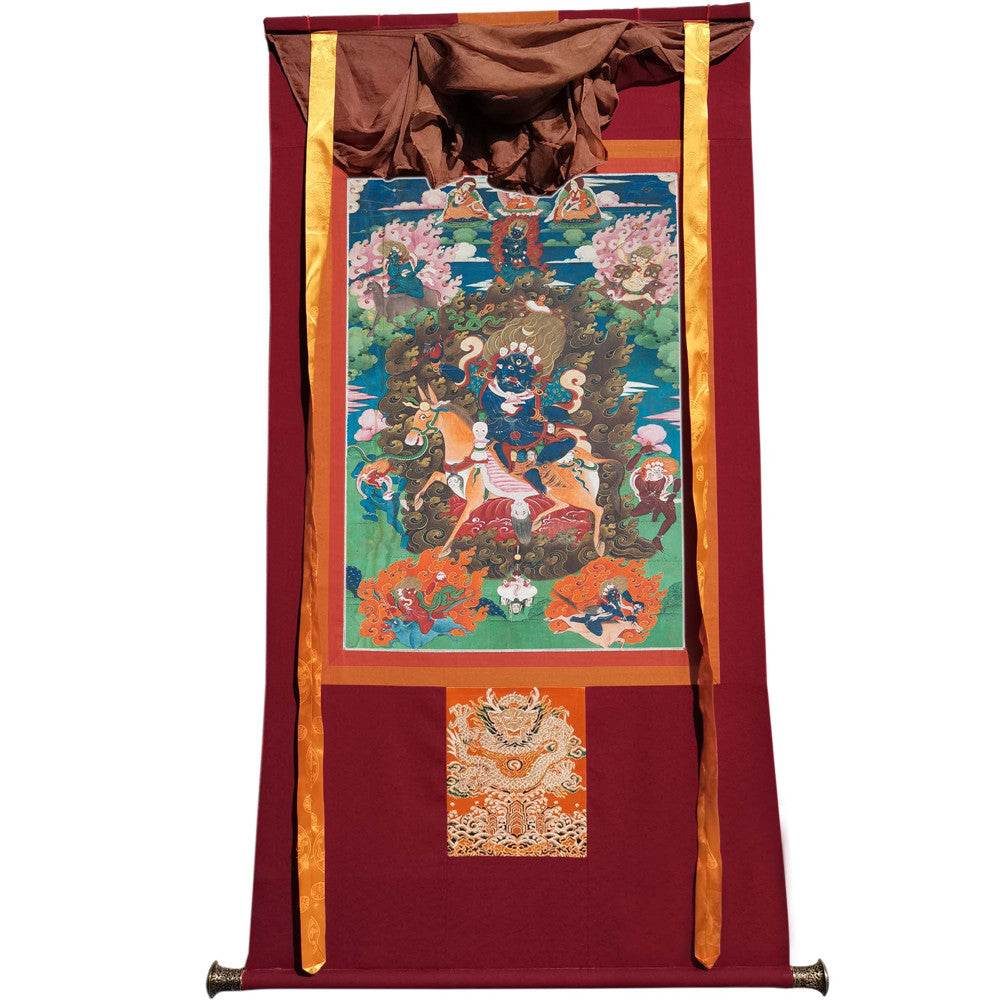 Palden Lhamo / Magzor Gyalmo / Shri Devi - 18th Century - Tibetan thangka painting, view 7