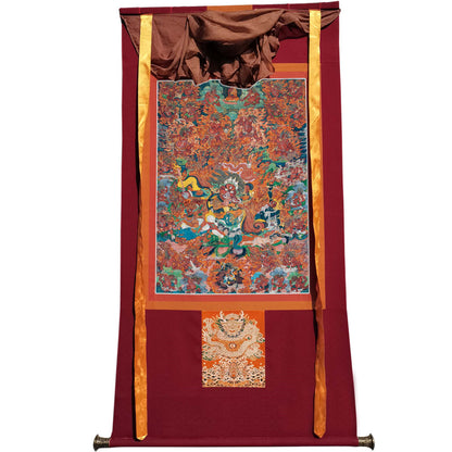 Gandhanra Tibetan Thangka Art - Vairocana - Mahavairocana - from Kathok Monastery - Giclee Print with Mineral Pigments