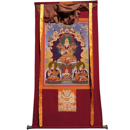 Gandhanra Tibetan Thangka Art - Tsongkhapa - from Labrang Monastery - Giclee Print with Mineral Pigments