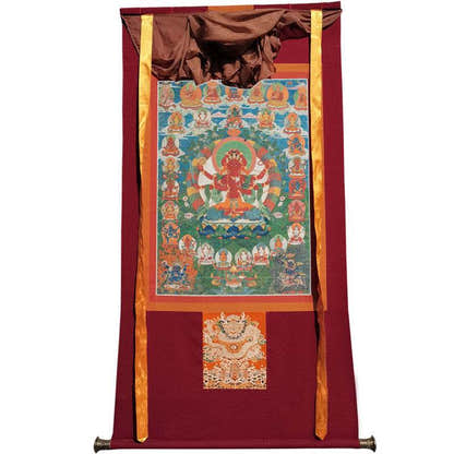Red Tara - 21 Tara Image - Tibetan thangka painting, view 12