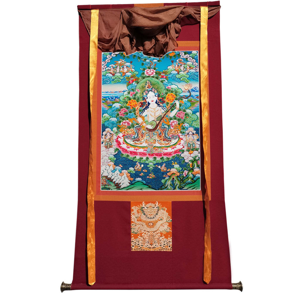 2786-唐卡-HBMT-094妙音佛母-240dpi - Tibetan thangka painting, view 7