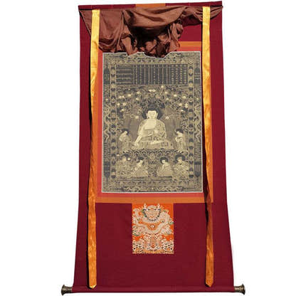 Kassapa Buddha Image - Tibetan thangka painting, view 12