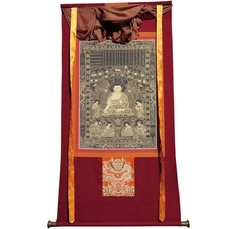 Kassapa Buddha Image - Tibetan thangka painting, view 12