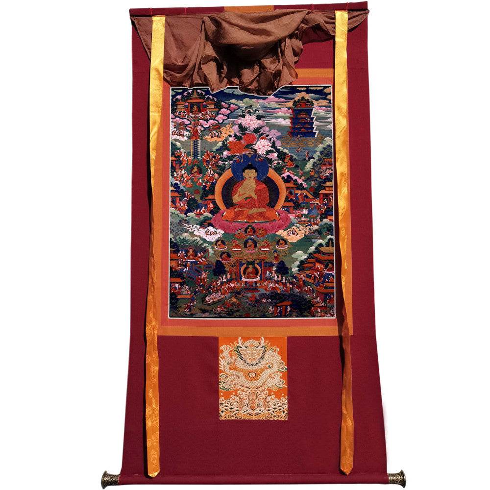 Shakyamuni Image - Tibetan thangka painting, view 12