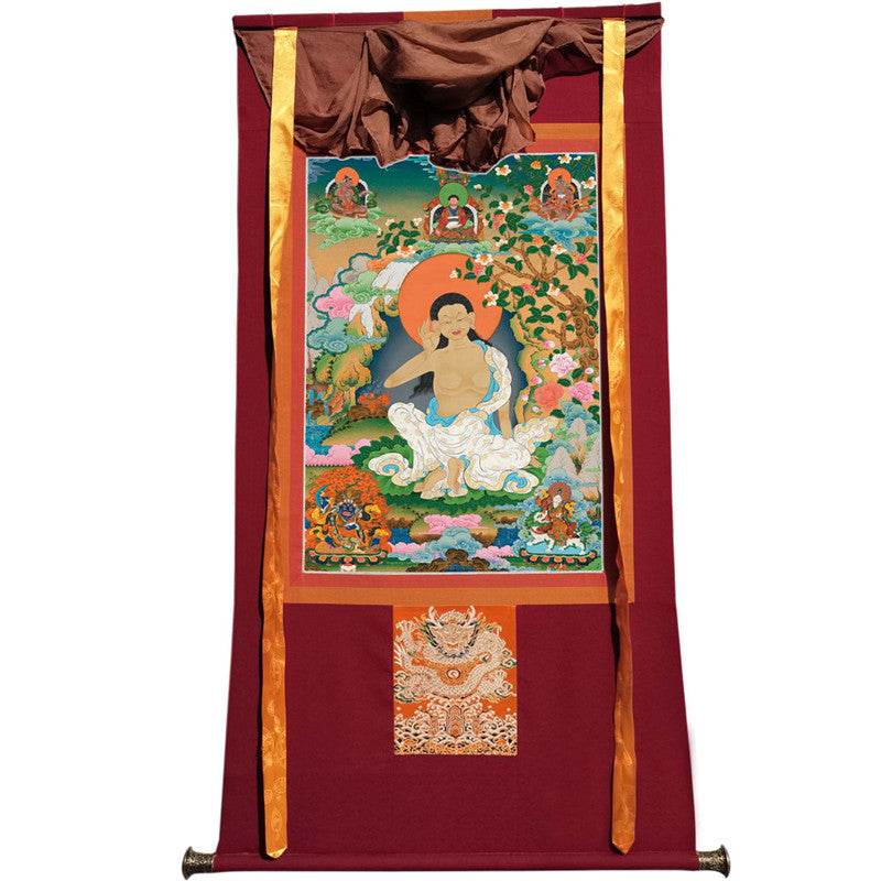 Milarepa Image - Tibetan thangka painting, view 12