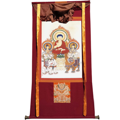 2739-唐卡-HBMT-043华严三圣 - Tibetan thangka painting, view 7