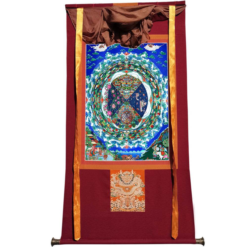 The Three Realms of Samsara Image - Tibetan thangka painting, view 12