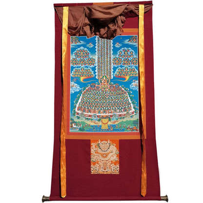 Je Tsongkhapa Refuge Tree Image - Tibetan thangka painting, view 12
