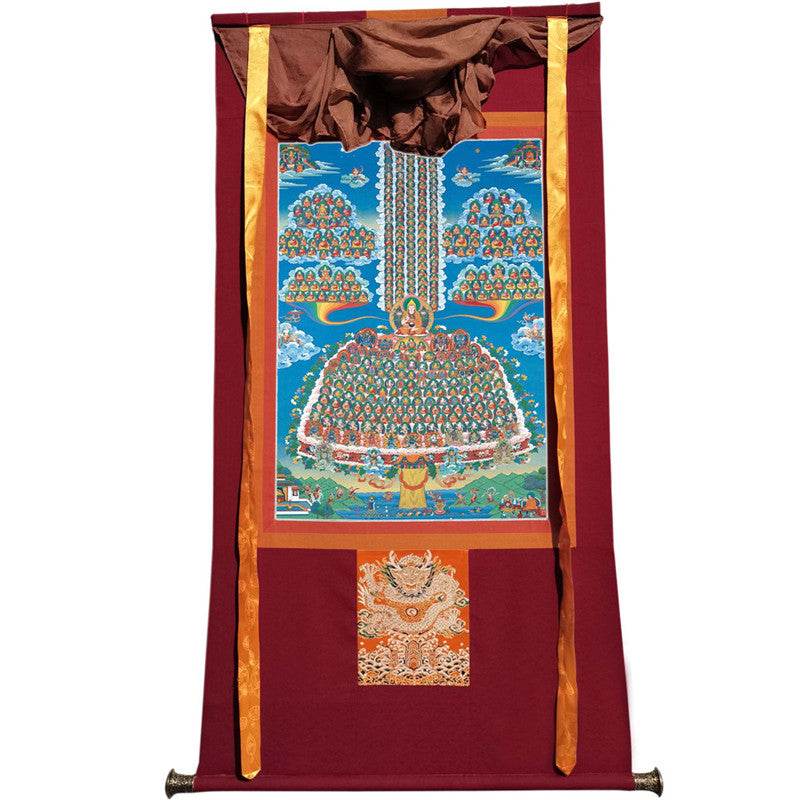 Je Tsongkhapa Refuge Tree Image - Tibetan thangka painting, view 12