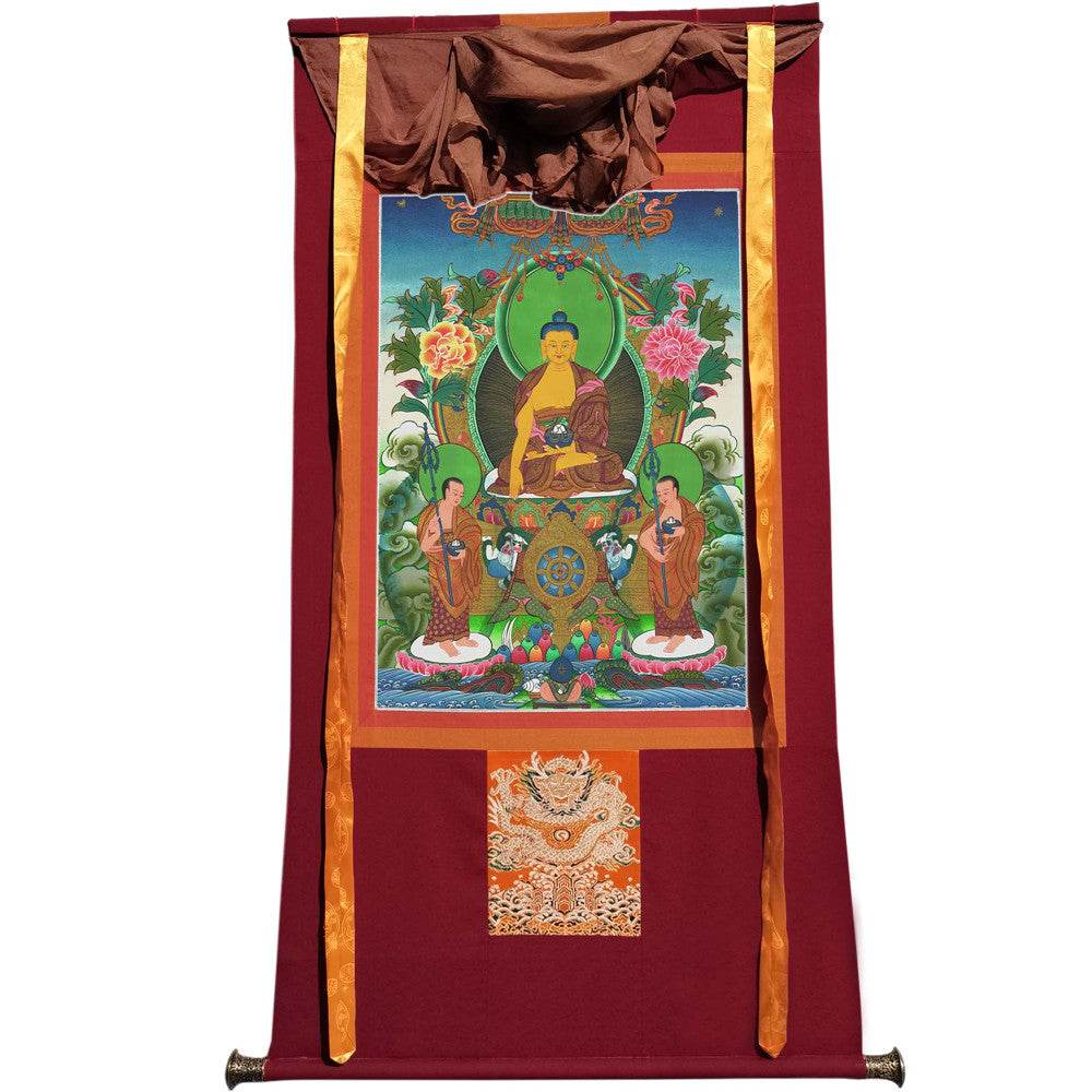 Shakyamuni Image - Tibetan thangka painting, view 12