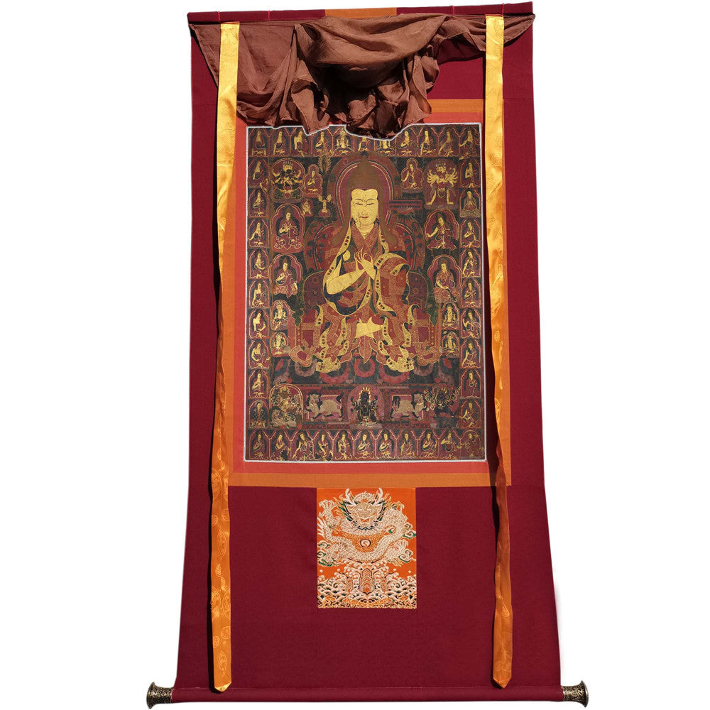 Gandhanra Tibetan Thangka Art - Tsongkhapa - from Labrang Monastery - Giclee Print with Mineral Pigments