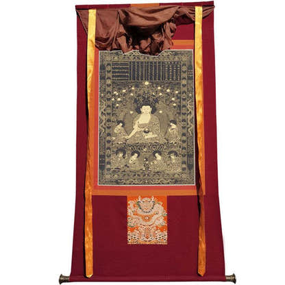 Visvabhua Buddha Image - Tibetan thangka painting, view 12
