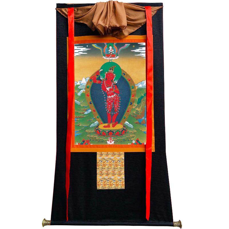Dakini - Yeshe Tsogyal - Tibetan thangka painting, view 8