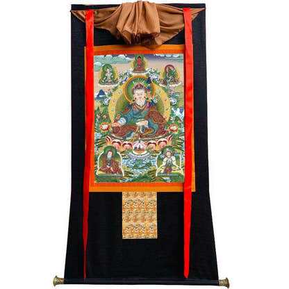 Padmasambhava - Guru Rinpoche - Tibetan thangka painting, view 8