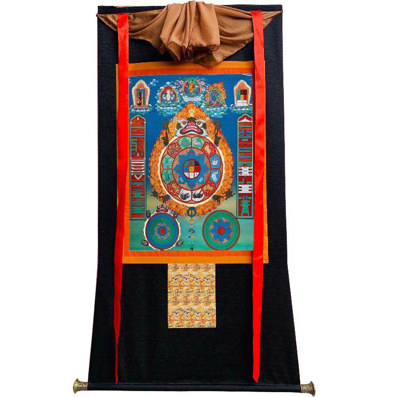 SIPAHO - Melong - Jiugong Bagua - Tibetan thangka painting, view 8