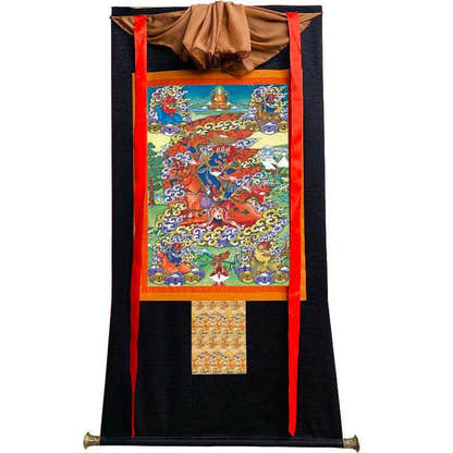 Palden Lhamo / Magzor Gyalmo / Shri Devi - Tibetan thangka painting, view 8