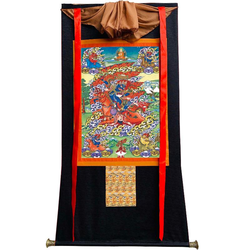 Gandhanra Handmade Thangka - Palden Lhamo / Magzor Gyalmo / Shri Devi - from Kathok Monastery