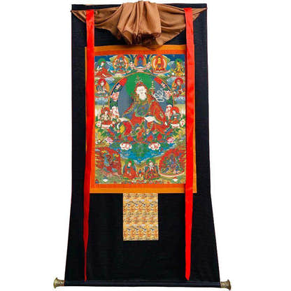 Eight Manifestations of Guru Rinpoche - Padmasambhava - Tibetan thangka painting, view 8