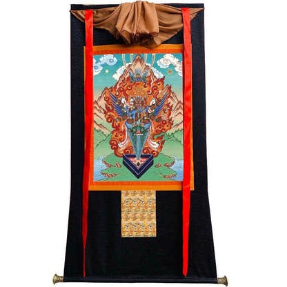 Vajrakilaya - Dorje Phurba - Tibetan thangka painting, view 8