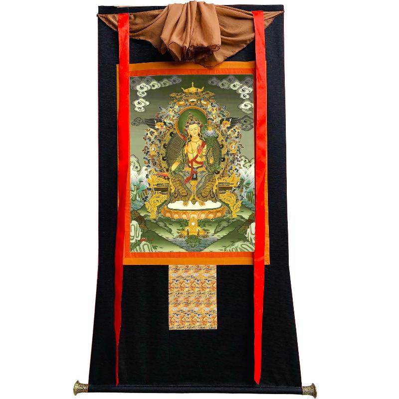 Maitreya - Future Buddha - Tibetan thangka painting, view 8