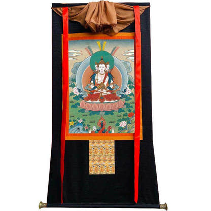 Vairocana - Mahavairocana - Tibetan thangka painting, view 8