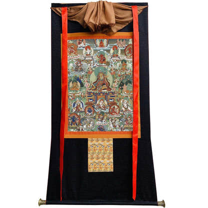 Padmasambhava - Guru Rinpoche - Tibetan thangka painting, view 20