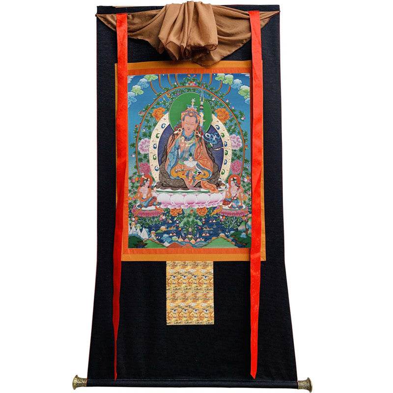 Guru Rinpoche Image - Tibetan thangka painting, view 13