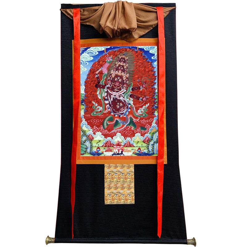 Rahula Thangka - Tibetan thangka painting, view 8
