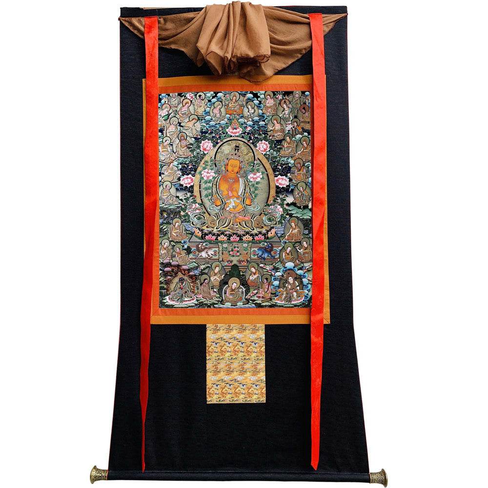 Manjusri Bodhisattva Preaching - Tibetan thangka painting, view 8
