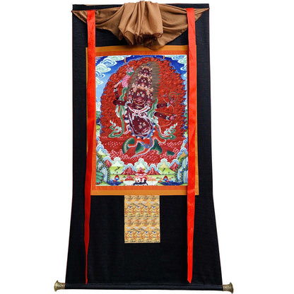 2760-唐卡-HBMT-064喇呼拉护法-300dpi - Tibetan thangka painting, view 8