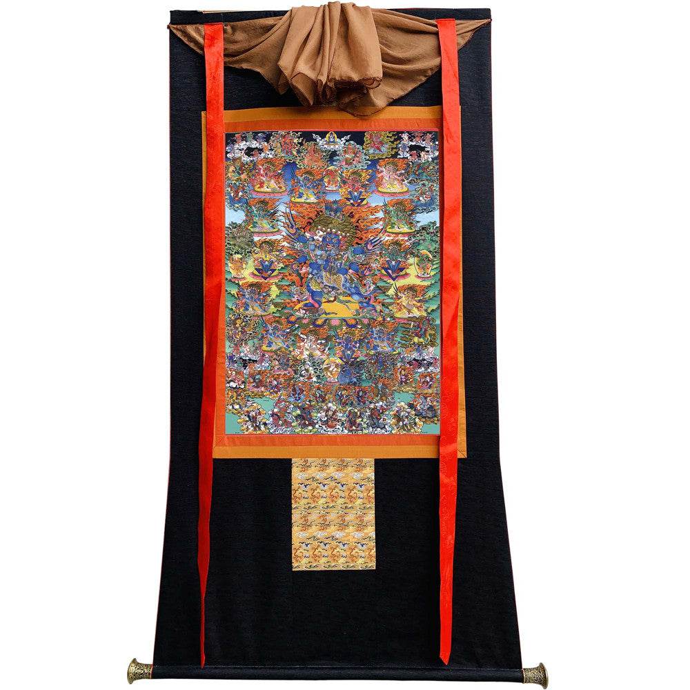 Vajrakilaya - Dorje Phurba - Tibetan thangka painting, view 8