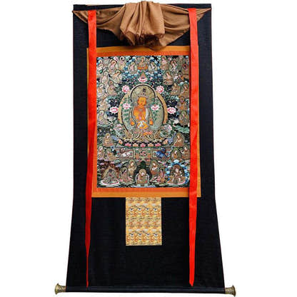 Manjusri Image - Tibetan thangka painting, view 13