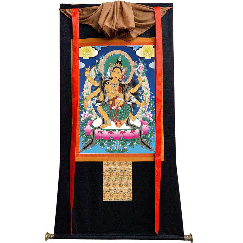 Parnashavari Image - Tibetan thangka painting, view 13
