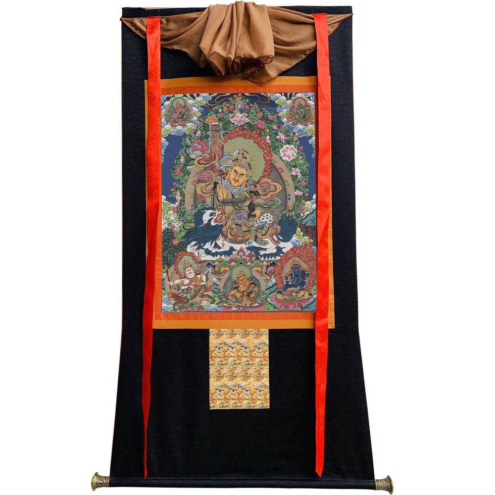 Vaishravana / Vaisravana - Tibetan thangka painting, view 8
