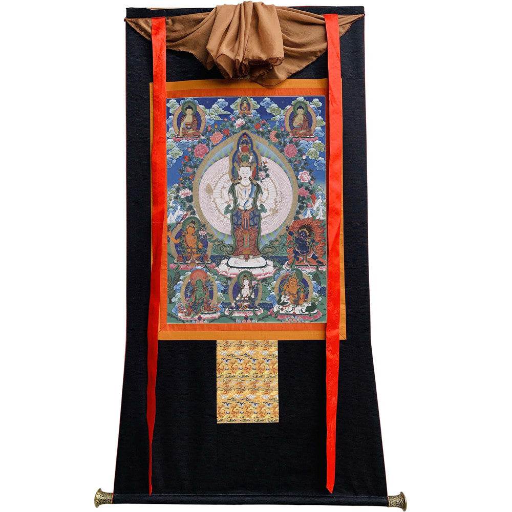 1000 Arms Avalokiteshvara Image - Tibetan thangka painting, view 13