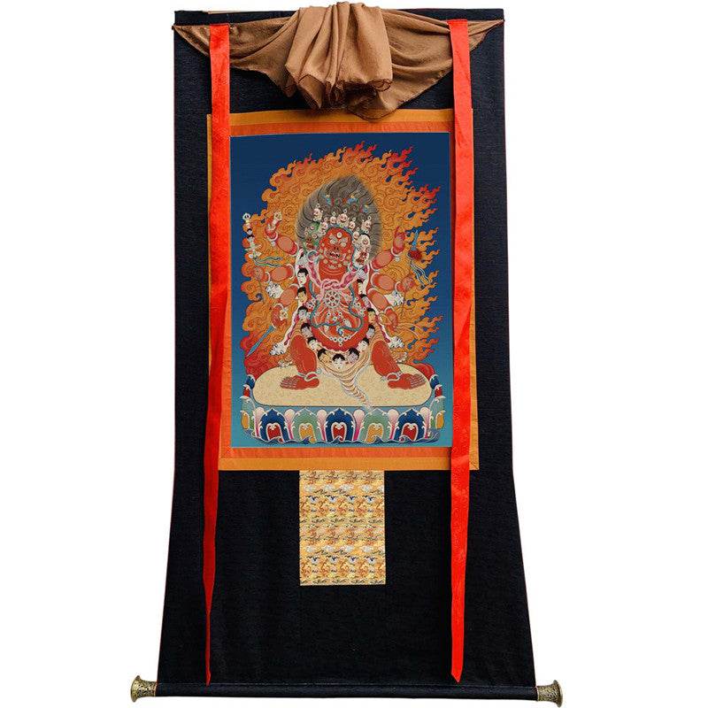 Hayagriva Image - Tibetan thangka painting, view 13
