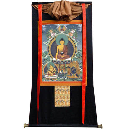Shakyamuni - 18th Century - Tibetan thangka painting, view 8
