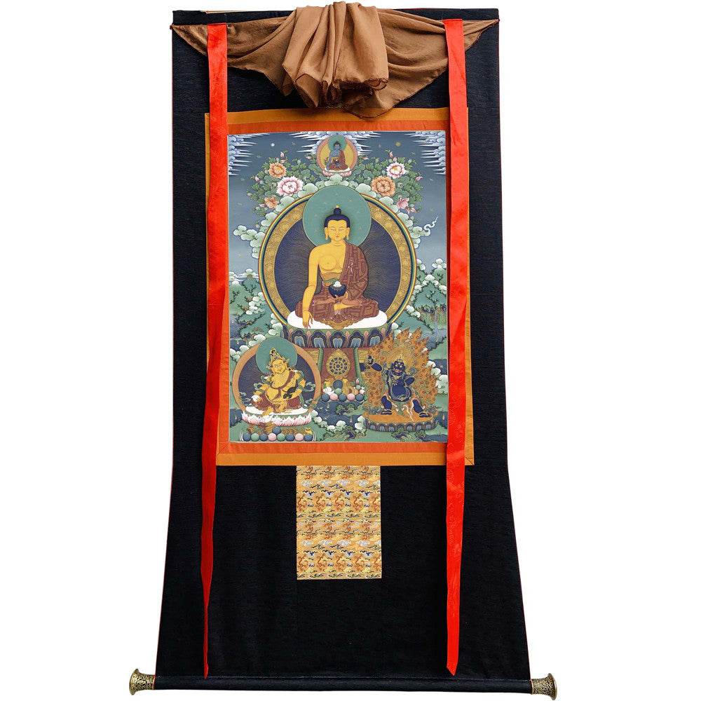 Shakyamuni Image - Tibetan thangka painting, view 13