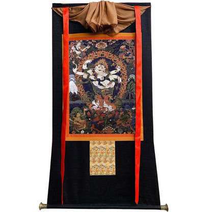 Mahakala Image - Tibetan thangka painting, view 13