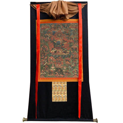 Legden Mahakala Thangka - Tibetan thangka painting, view 8