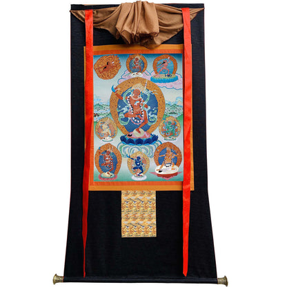 2746-唐卡-HBMT-050金刚亥母-卓玛那嫫-噶玛噶举-老-240dpi - Tibetan thangka painting, view 8