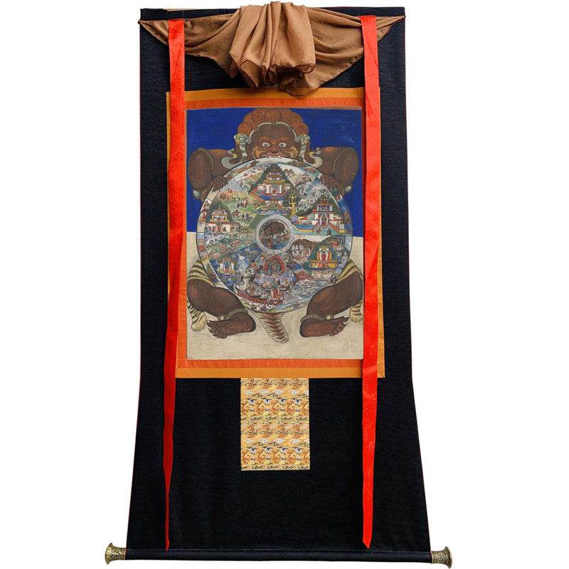 Samsara - Six Realm Wheel of Life Image - Tibetan thangka painting, view 13