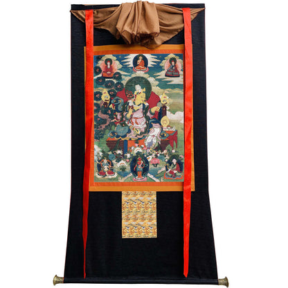 2769-唐卡-HBMT-073莲师-莲花王藏东宁玛派绢本53 - Tibetan thangka painting, view 8