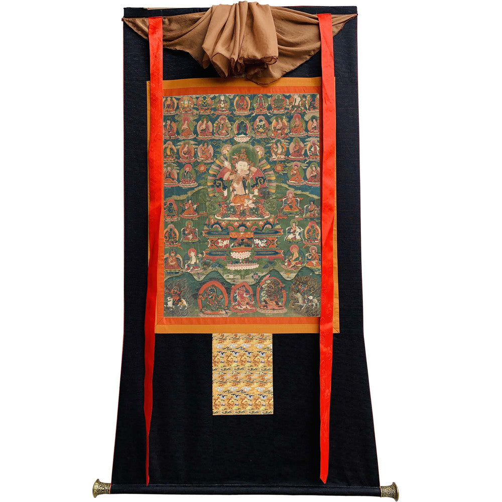 2768-唐卡-HBMT-072莲师-海生金刚76 - Tibetan thangka painting, view 8