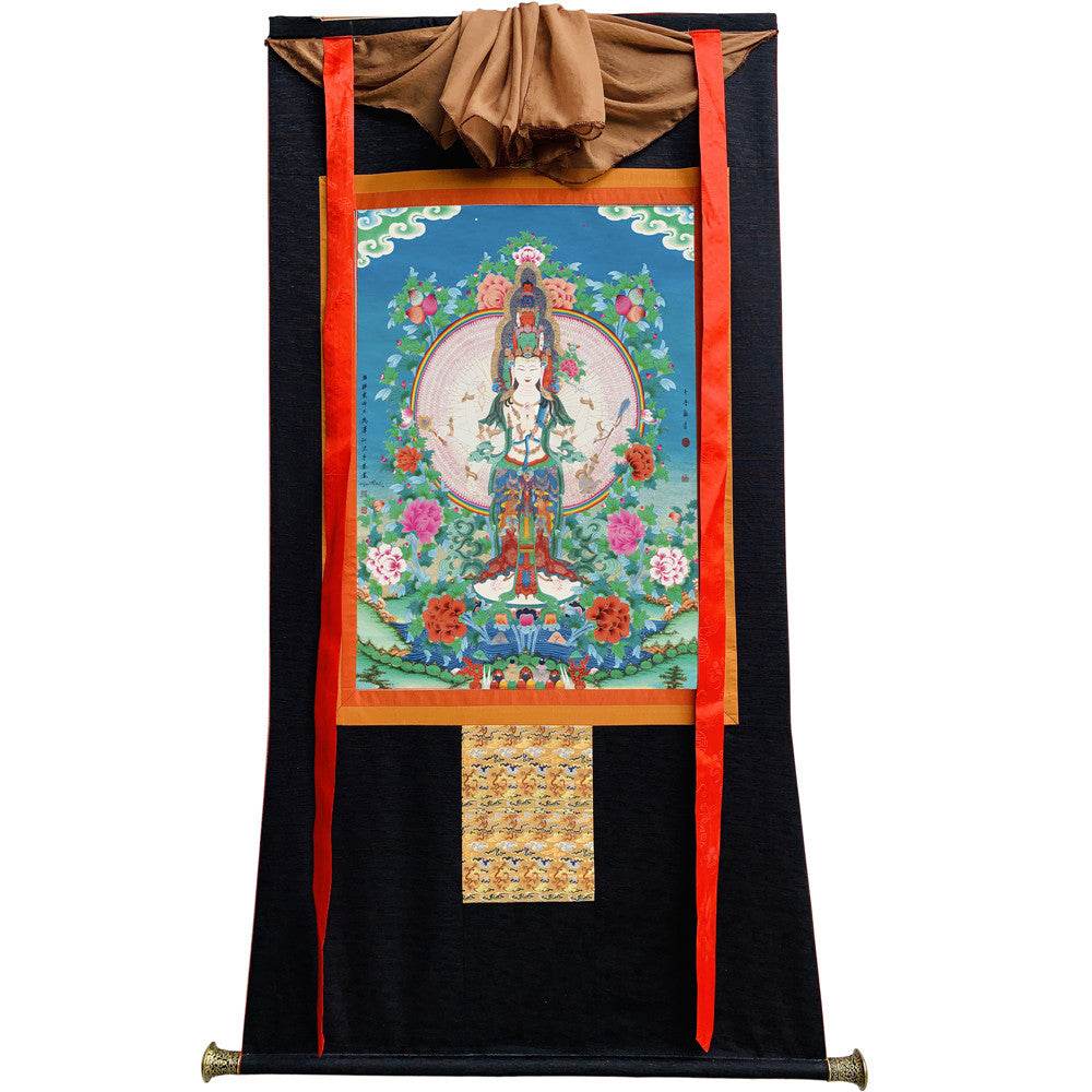 1000 Arms Avalokiteshvara Image - Tibetan thangka painting, view 13