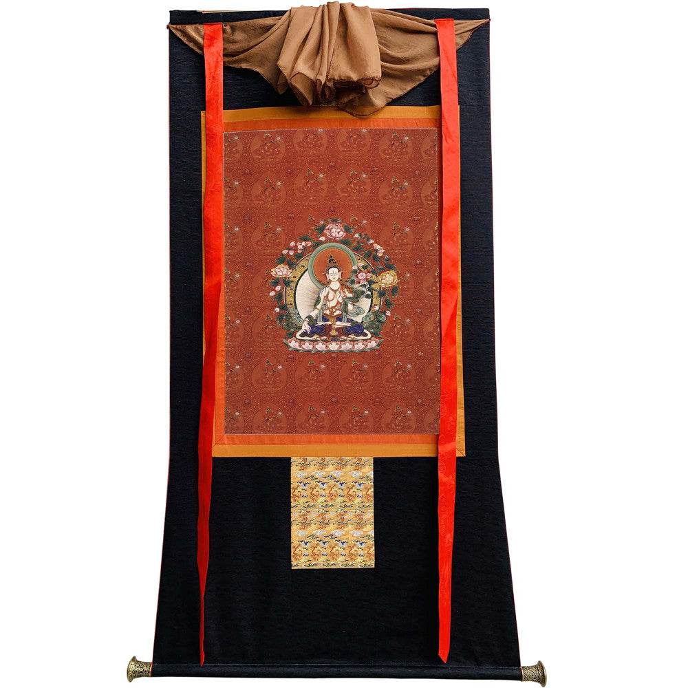 White Tara - Tibetan thangka painting, view 8