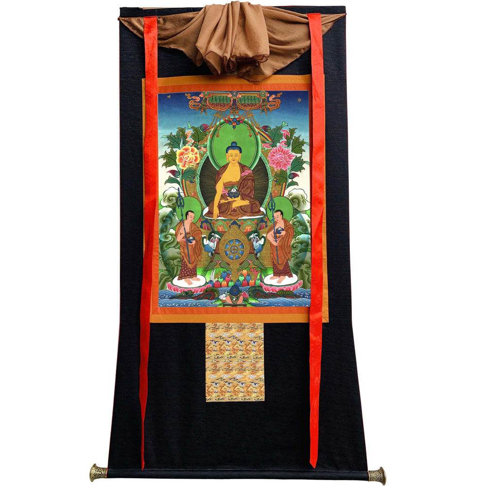 Shakyamuni - Tibetan thangka painting, view 8