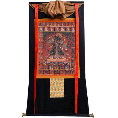 Mahakala - Tibetan thangka painting, view 8