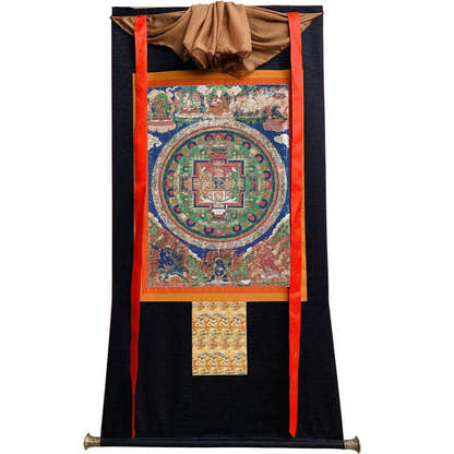 Vajrabhairava / Yamantaka Madala - 14th Century Old Version - Tibetan thangka painting, view 8